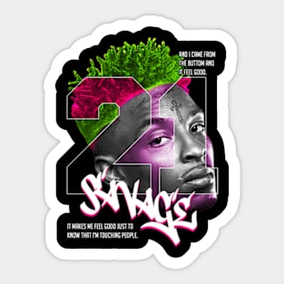 21 Savage Face Sticker